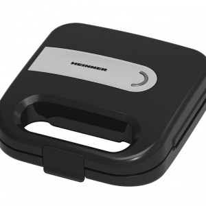 Sandwich maker HEINNER ELITESNACK SM-K750FSBK, 750w, capacitate 2 sandwich-uri, placi antiadezive fixe tip sandwich, negru - Img 3