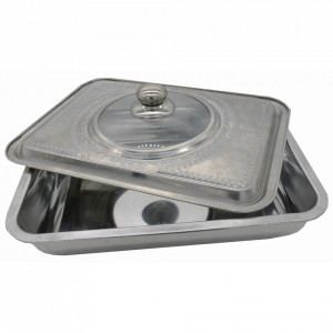 Tava cuptor Cooking by Heinner, cu capac, Inox, 35x26x7cm - Img 2