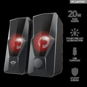 Trust GXT 610 Argus Red LED 2.0 Speaker - Img 2