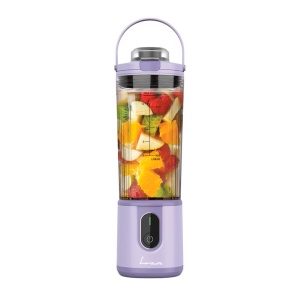 Blender portabil Fram FBP-P74PP, acumulator 7.4V, autonomie 10-15 min, recipient 400ml, lame inox, buton on/off, oprire automata, cablu incarcare TYPE-C, mov - Img 3
