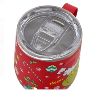 Cana termos de Craciun, capacitate 350 ml, model Grinch - Img 2