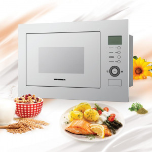 Cuptor cu microunde incorporabil Heinner HMW-25BIGWH, 25 L, 900 W, Grill, Control touch, Display LCD, Sticla Alba - Img 2