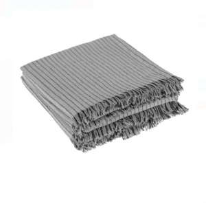 Cuvertura decorativa pentru canapea 3 locuri, dimensiune 280x180 cm, Dungi Gri