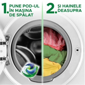 Detergent de rufe Capsule, Ariel All in One Pods Mountain Spring, 72 de spalari - Img 3