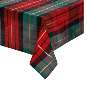 Fata de masa decorativa de Craciun, dimensiune 140x140 cm, Carouri