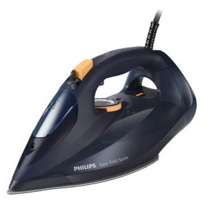 Fier de Calcat PHILIPS Seria 7000 DST7060/20, 3000W, 250g/min, 300ml, Talpa SteamGlide Elite, Bleumarin-Galben