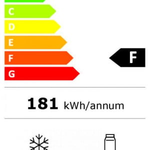 Frigider cu o usa Heinner HF-V122F+, 122 l, Clasa F, lumina LED, Usa reversibila, H 83.8 cm, Alb - Img 3