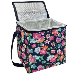 Geanta izoterma, dimensiune 26x18x32 cm, capacitate 15l, Flori multicolore - Img 2