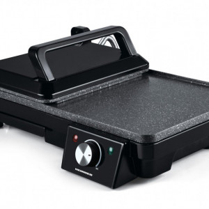 Grill electric cu 2 placi Heinner HEG-F20002P, 2000W, Negru - Img 2