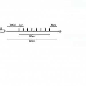 Instalatie de Lumini cu 100 de becuri LED Alb Rece Extensibila 6.15m - Img 3