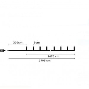 Instalatie de Lumini cu 500 de Becuri LED Alb Rece 27.95m - Img 3