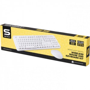 Kit tastatura si mouse optic fara fir Serioux SRX9910WH, USB cu receptor nano, Alb - Img 2