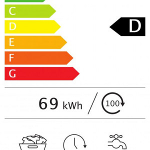 Masina de spalat Heinner HWM-V7010D++, 7 kg, 1000 RPM, Clasa D, Display LED, 60 cm, Alb - Img 4