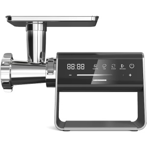 Masina de tocat Heinner ExquisiteForce HMG-DIS2500, 2500W, control touch, angrenaj planetar 6 roti, accesoriu rosii, Kibbe si carnati, capacitate tocare 2.5kg/min,