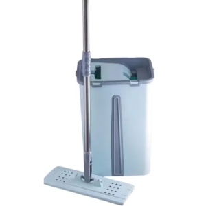 Mop plat cu 2 cuve, capacitate totala 8 l, laveta microfibra, Bej/Albastru, Ertone MN500 - Img 7