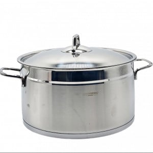 Oala cilindrica din inox cu capac, capacitate 6.5 l, diametru 24 cm, fund dublu, Hausberg HB- H 774 - Img 6