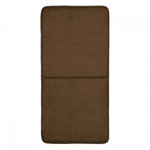 Perna decorativa de exterior pentru scaun cu spatar, doua fete, elastic pentru fixare, dimensiune 87x43 cm, Maro - Img 2