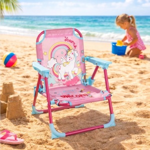 Scaunel pliabil pentru copii, structura metalica, dimensiune 33x34x47 cm, greutate maxima 35 kg, Unicorn - Img 3