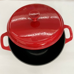 Semioala din fonta emailata cu capac, 30×9 cm, 4 L - Img 2