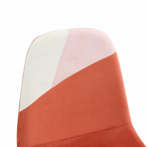 Set 2 scaune stil scandinav, 52x47x82 cm, Coral - Img 6