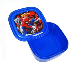 Set masa model Spiderman, geanta izoterma, caserola si sticla pentru apa - Img 3