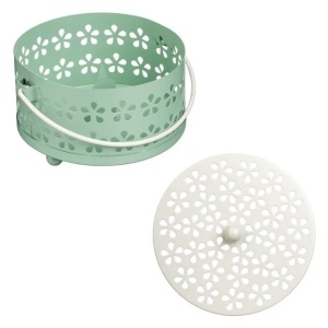 Suport metalic pentru spirale anti tantari, dimensiune Ø15x9cm, Verde Menta - Img 2