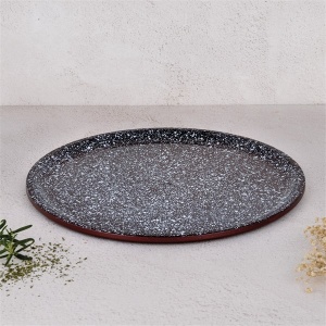 Tava pizza otel carbon, dimensiune 36x1.1 cm, doua straturi, acoperire marmura ceramica, Blaumann BL-3894 - Img 3