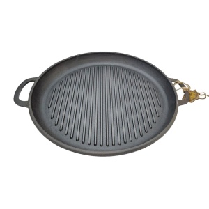 Tigaie rotunda grill fonta, 40×4 cm