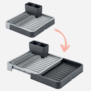 Uscator din plastic pentru vase, dimensiune 61x32x7 cm, extensibil - Img 2
