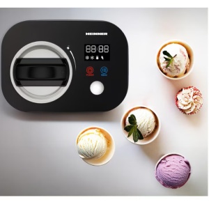 Aparat de facut inghetata Heinner IceDelight HICM-DW14BK, 100 W, Capacitate: 1 l, Control tactil si buton rotativ, Compresor incorporat - Img 2