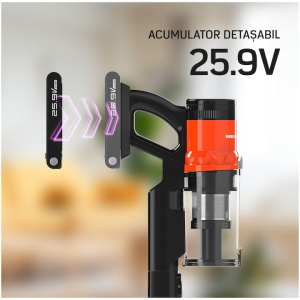 Aspirator vertical Heinner Brightfloor 200 HSVC-MBDB200OR, 200w, 3 viteze - Img 7