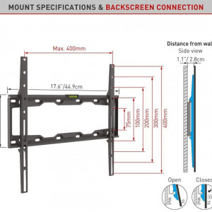 Barkan Fixed TV Wall Mount 19" - 65" - Img 2