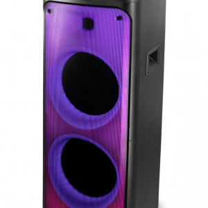 Boxa portabila activa Akai Party Speaker 1010, 100 W, Bluetooth, USB, microfon, telecomanda, Negru - Img 7