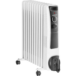 Calorifer electric cu ulei Heinner HOH-Y11WB, 2500 W, 11 elementi, protectie supraincalzire, termostat reglabil, alb - Img 1