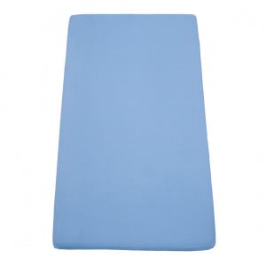 Cearsaf de pat cu elastic, dimensiune 90x200 cm, bumbac 100%, Albastru, Heinner HR-SHEET90-BLU - Img 3