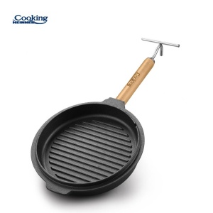 Ceaun din fonta pura 2 in 1, capacitate 9l, dimensiune 31.5X17 cm, capacul poate fi folosit ca tigaie grill, Heinner HR-ZVC-TC9 - Img 5