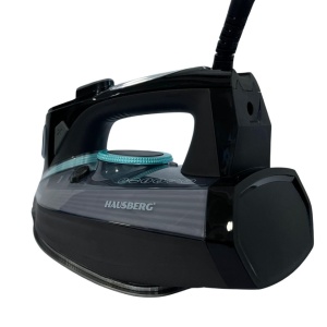 Fier de calcat cu ecran LED Hausberg HB-7825NG, talpa din titan, 3000 W, 11 niveluri temperatura, 350 ml, negru - Img 2