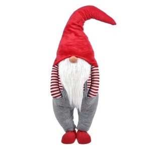 Figurina decorativa de Craciun, dimensiune 42x25x115 cm, Gnome cu caciula rosie