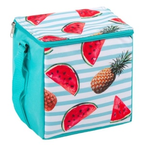 Geanta izoterma, dimensiune 19 x 15 x 20 cm, capacitate 6 L, model Pepene si ananas