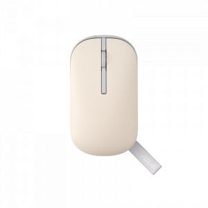 Mouse wireless ASUS MD100, 1600 dpi, capac superior suplimentar, 56g, oat milk - Img 2