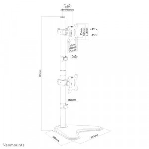 NM Screen TV Desk Clamp FullM x2 10"-32" - Img 2