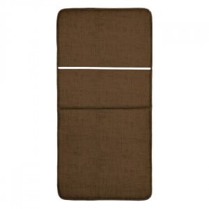 Perna decorativa de exterior pentru scaun cu spatar, doua fete, elastic pentru fixare, dimensiune 87x43 cm, Maro - Img 3