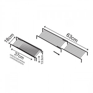 Raft metalic extensibil pentru bucatarie, dimensiune 37x16x13.5 cm - Img 4