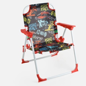 Scaunel pliabil pentru copii, structura metalica, dimensiune 33x34x47 cm, greutate maxima 35 kg, model Race - Img 1