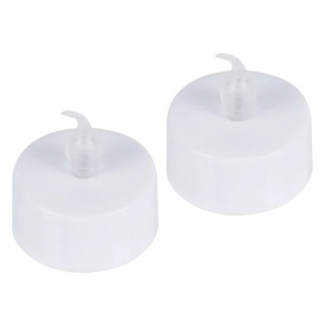 Set 2 lumanari decorative LED cu lumina rosie, dimensiune 4x4 cm, functioneaza cu 2 baterii LR44