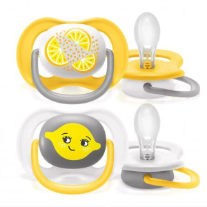 Set 2 suzete Philips-Avent SCF080/18, ultra air pacifier 6-18 luni, Ortodontice, fara BPA, Lamaie