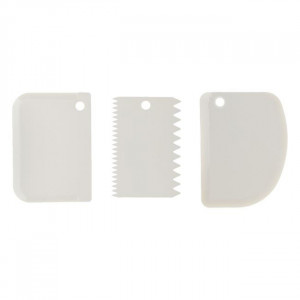 Set 3 accesorii din plastic pentru taiat si modelat aluat, 9 x 14 cm - Img 1