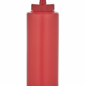 Sticla dispenser pentru sosuri, Plastic, 300 ml, Rosu