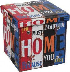 Taburet pliabil cu spatiu depozitare Heinner Home, model Home I, Multicolor - Img 2