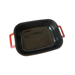 Tava dubla din fonta emailata, capacitate 4 l+ 2.5l, dimensiune 25x33 cm, greutate 7.5 kg, Hausberg H758 - Img 4